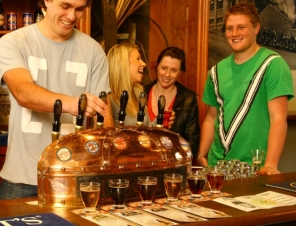 Pouring an ale